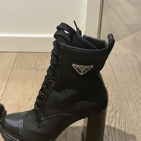 prada brown heels leather|prada heeled boots.